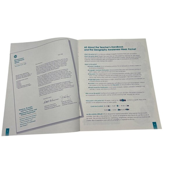 1998 National Geographic Geography Week Teacher Kit Posters & Handbook - Picture 2 of 9